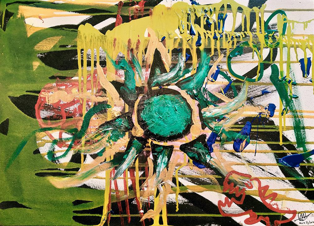 Muaz Giras_The Green Sun_Acrilyc on Canvas_70x50cm_2021